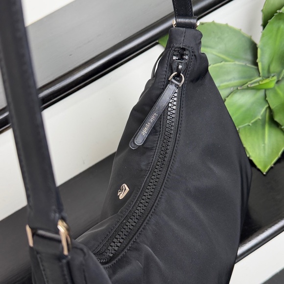 Kate spade genuine leather nylon shoulder purse neutral clean - Picture 6 of 12